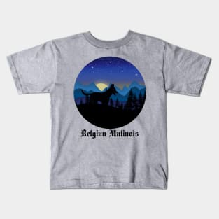 Belgian Malinois Dog Art Kids T-Shirt